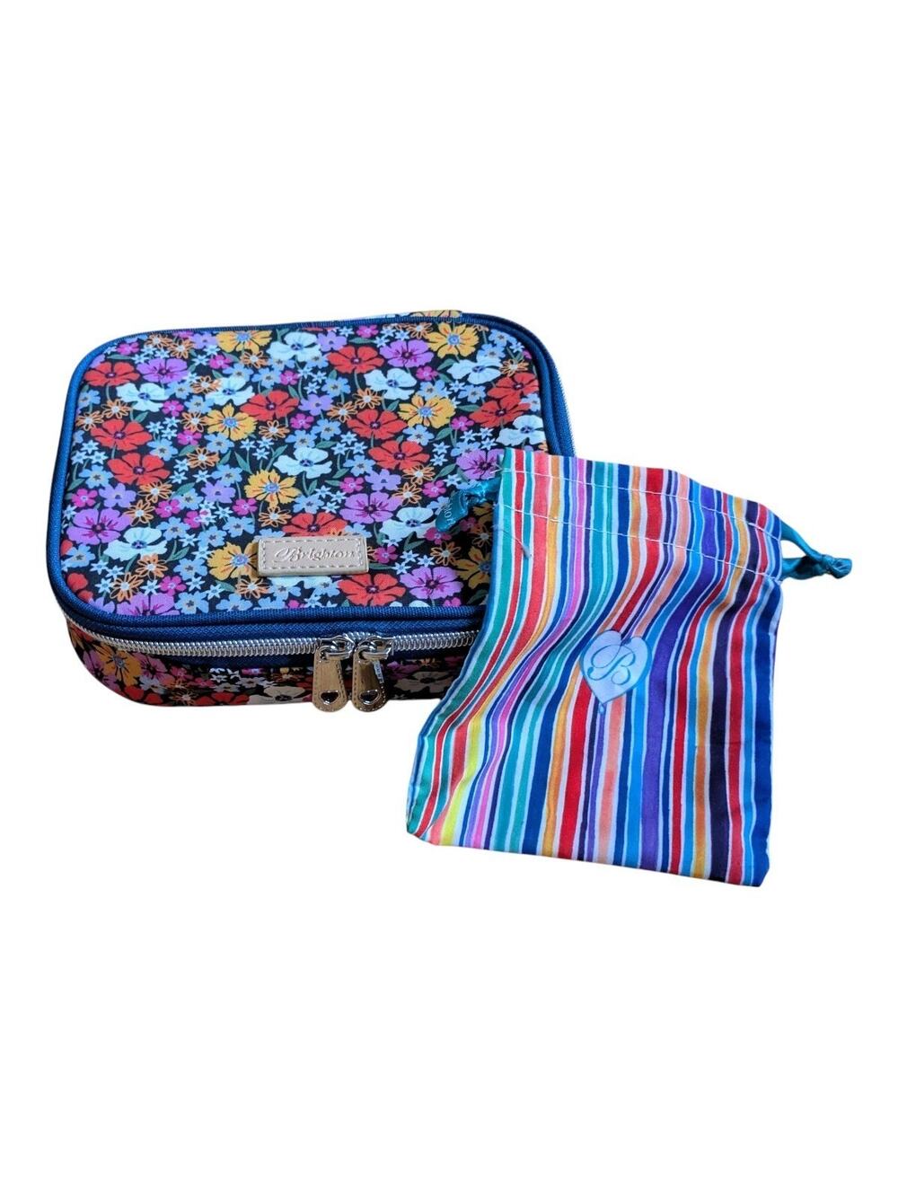 Brighton Jewelry Box Dust Bag Pouch Catherine Hong Painted Poppi Rainbow Bundle